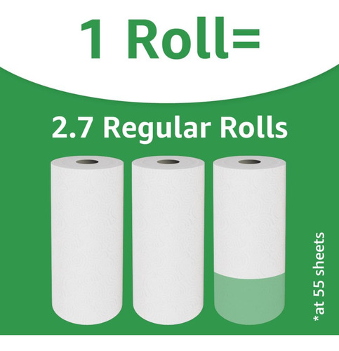Papel De Cocina Amazon Basics Flex De 2 Capas 12 Rollos