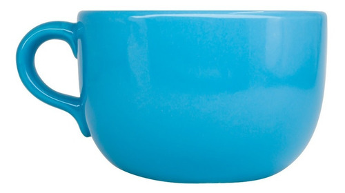 Tazón Cerámica Desayuno 550ml Sopero Colores Unidad Celeste