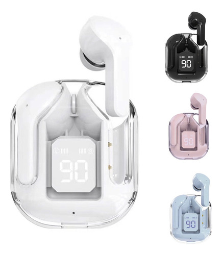 Audífono in-ear gamer inalámbrico Maxon Bluetooth Inalámbricos AI-AIR31 blanco con luz LED