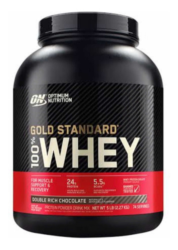 Suplemento en polvo Optimum Nutrition  Proteína Gold Standard 100% Whey proteína sabor strawberry banana en pote de 2.27kg