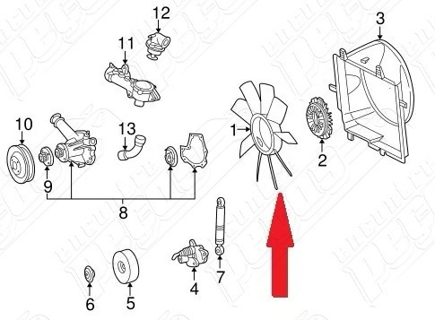 Hélice Do Radiador Mercedes C230 Komp 1995-2000__160_