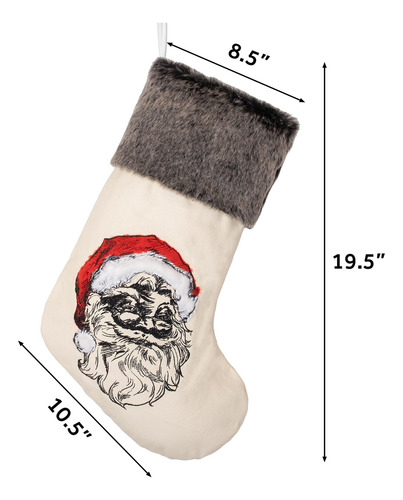 Calcetín De Navidad Bordado Suave Para Decoraciones 2023