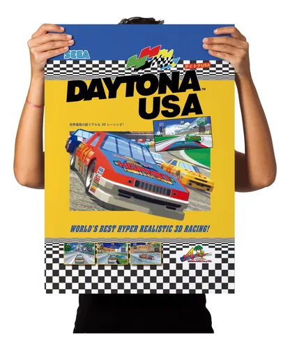 Pôster Daytona Usa Arcade Retro Sega Am2 Tam. A2 42x60cm Pôster Daytona Usa Arcade Retro Sega Am2 Tam. A2 42x60cm