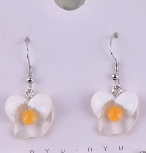 Aretes Kawaii Huevitos Estrellados 