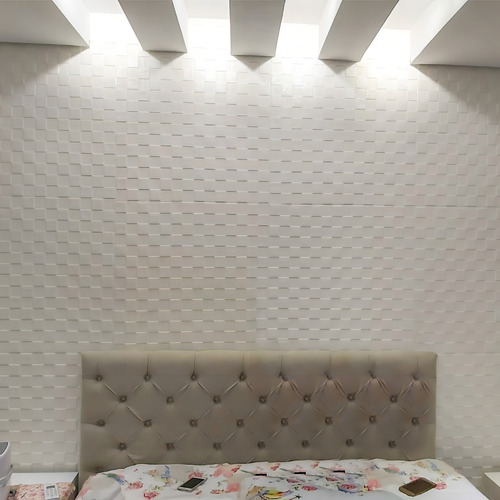 Panel: placa 3D, revestimiento autoadhesivo, 70 x 70, pared, techo, color, cubos