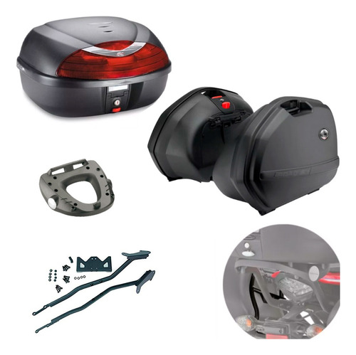 Kit Baul Trasero Laterales Con Soportes Para Honda Cb 500 F