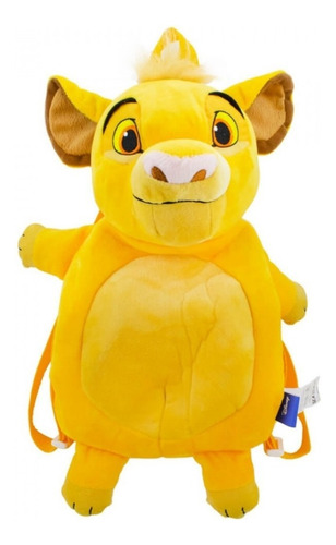 Mochila Infantil Simba Rei Leão 43x31 Cm - Disney Cor Amarelo