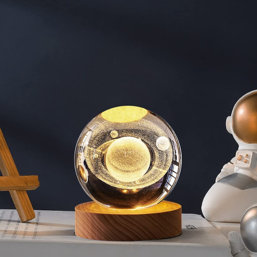 Lámpara De Proyección De Bola De Vidrio De Saturno Lamp 3d