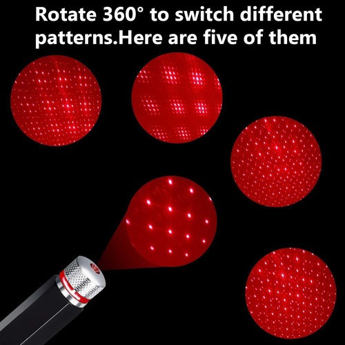 Mini Proyector Led Con Luz De Estrella Para Coche En Color R