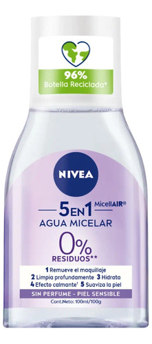 Loción Micelar Mini 5 En 1 | Piel Sensible | Nivea | 100 Ml