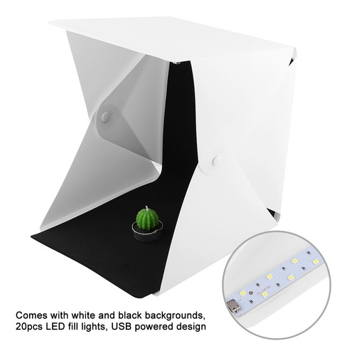 Portátil Sala De Luz Led Photo Studio Fotografia Iluminação