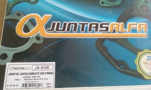 Junta Honda 300 Xre Jgo. Alfa