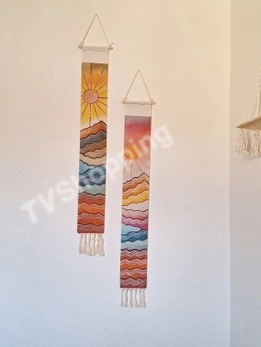 Tapiz De Macramé Bohemio Para Pared Decoración Hogar Dormito