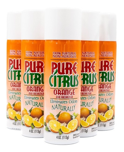 6 Piezas Pure Citrus Eliminador Olores Aroma Naranja Natural