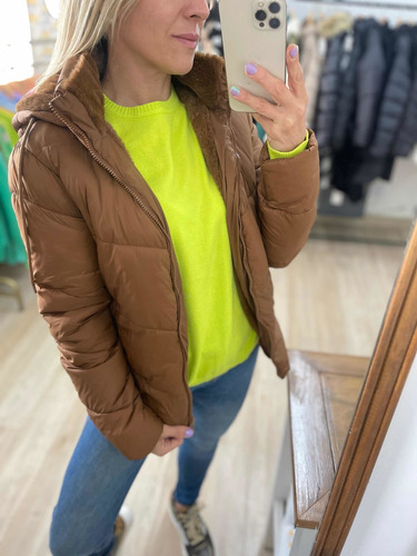 Imagen 10 de 10 de Campera Puffer Forrada En Piel The Big Shop