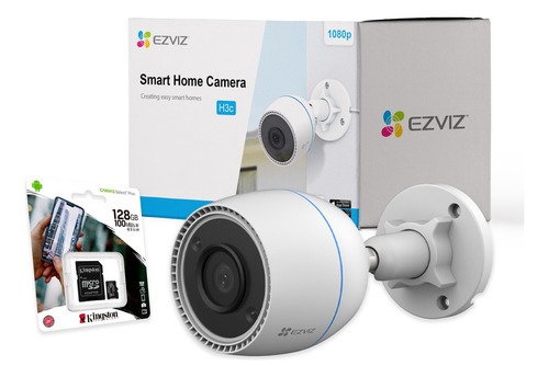 Cámara Seguridad Ezviz Ip Wifi Exterior Bullet 1080p + 128gb