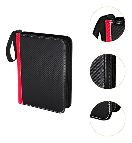 Carpeta De Colección De Tarjetas, 9 Bolsillos, Carpeta Rojo