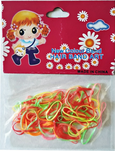 Imagem 3 de 3 de Atacado Pacote Com 700 Elásticos Silicone Coloridos Infantil