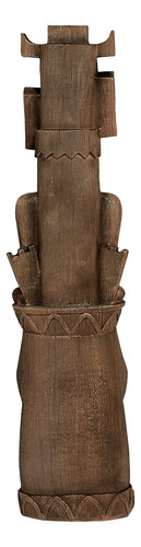 Estatua Tiki Totem Pole Con Acabado De Madera Sintética