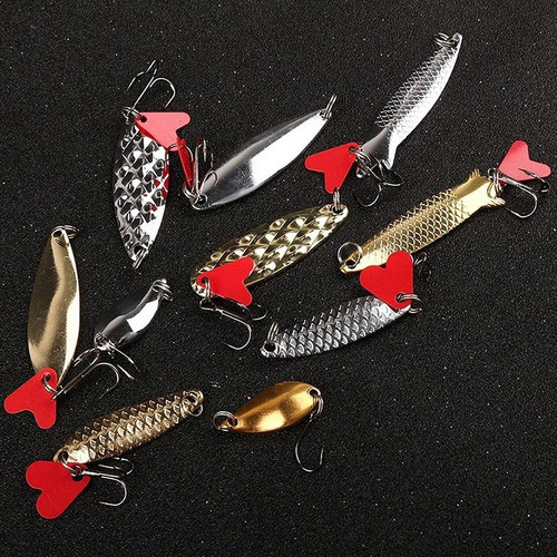 10 Señuelos De Pesca, Cucharas, Cebos De Pesca Duros, Señuel
