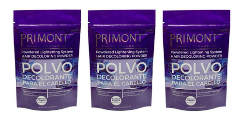 Kit X3 Primont Polvo Decolorante Para Mechas X 70gr 6c