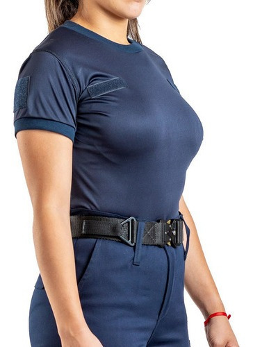 Remera Policía Elastizada Mujer Seguridad Con Abrojos