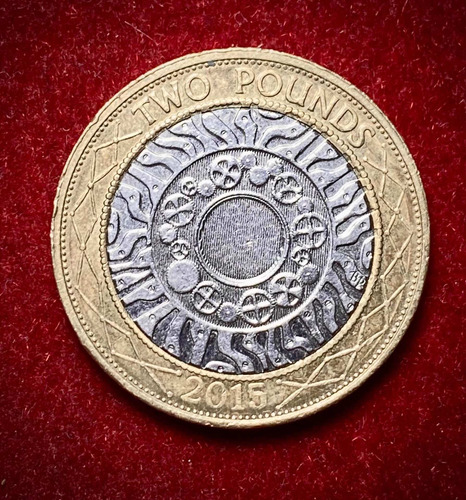 Moneda 2 Libra Inglaterra 2015 Bimetalica Elizabeth 2 Km 994
