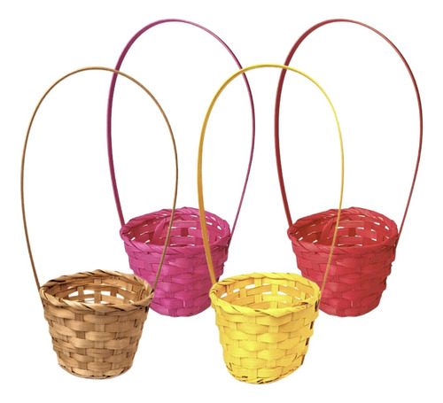 Pack 3 Canasto Conejo De Pascua Mediano 13cm 