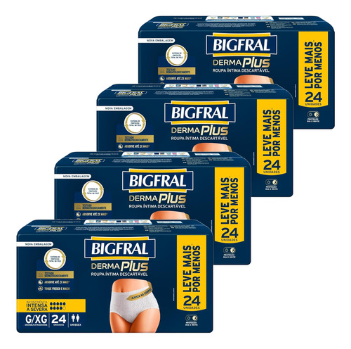 Pack X 4 Ropa Interior Desc Bigfral Pants Premium X 20 G- Xg