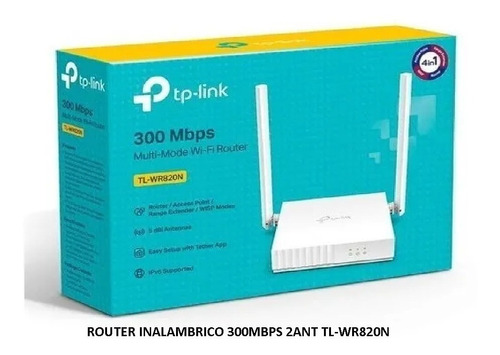 Router Inalambrico 300mbps 2ant Tl-wr820n