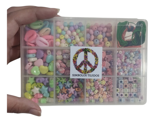 Kit Para Hacer Pulseras Cajita Cuentitas Hilos