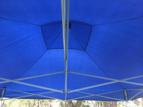 Toldo Plegable 100% Impermeable 3x3 Acero Reforzado Color Azul