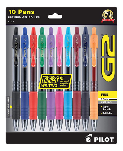 Pilot G2 premium Bolígrafo De Tinta De Gel Retráctil, Colore