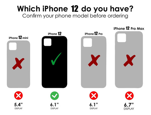 Case Duoqlian iPhone 12, Corazón Marrón Para iPhone 12 Case