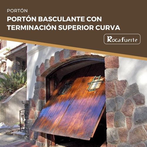 Imagen 2 de 10 de Portones Levadizos Automáticos De Hierro Y Madera