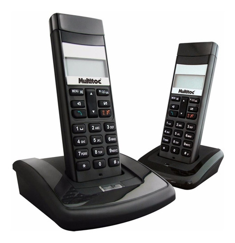 Telefone Multitoc MU210 C sem fio - cor preto