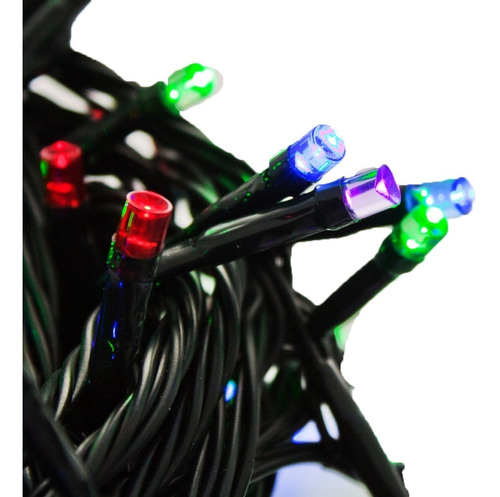 Guirnalda Led Multicolor 50 Luces X 5 Metros Con Enchufe