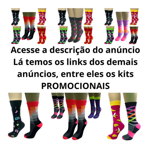Imagem 10 de 10 de 02 Pares Meias Feminina Divertida Academia Crossfit - Selene