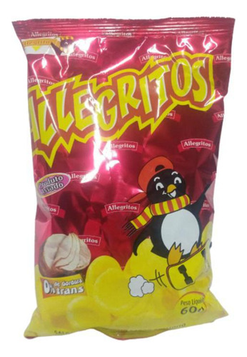 Kit De Salgadinho Presunto 60g Marca Allegritos 8 Unidades