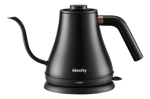 Mecity - Hervidor Eléctrico De Agua Con Cuello De Cisne Color Negro Mate (matt Black)