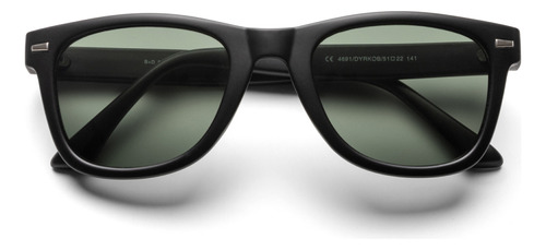 Lentes De Sol B+d Dyrkob Protección Uv 400 Negro Lente Verde