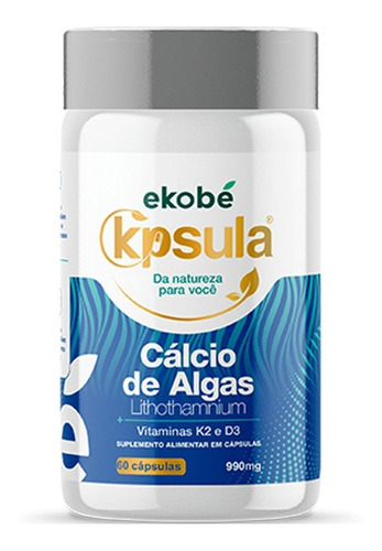Algas Lithothamnium Ekobé, calcio, 60 cápsulas de sabor neutro