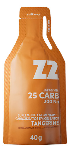Energy Gel Z2 25g Carbo Tangerine Z2 Foods (10 Un 40g) Sabor Tangerina