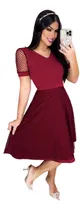 Comprar Vestido Moda Evangelica Festa Midi Rodado Gode Boneca Gospel
