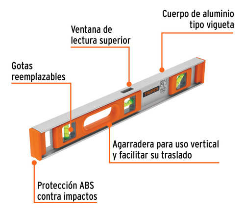 Nivel Profesional - 18 Pulgadas - Truper - 17034