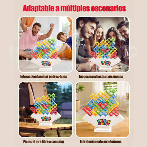 Juego Para Niños, Juego De Equilibrio Con Bloques De Constru