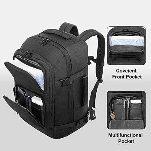Mochila De Viaje Para Laptop De 40 Lt Unisex- Negro