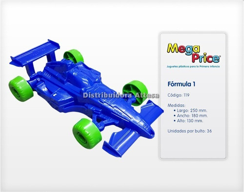 Auto Formula Uno Megaprice 26x14x8 Cm Plastico