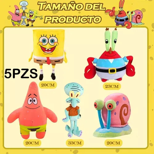 Spongebob Plush Toys Set 5 Super Soft Characters