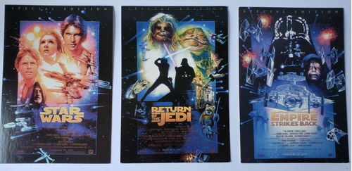Star Wars Trilogy U.s.a. 1997 Postales / Palermo Envíos 